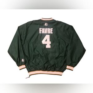 Vintage Green Bay Packers Brett Farve #4 Jersey Starter Jacket (XL)